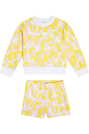 Stella McCartney Felpa e shorts in cotone con stampa