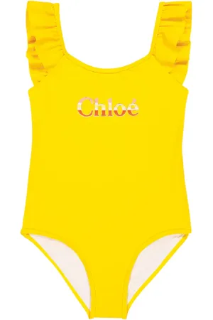 Chloé Chloé Kids Costume intero con volant e stampa