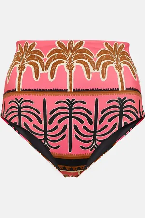 JOHANNA ORTIZ Slip bikini a vita alta con stampa