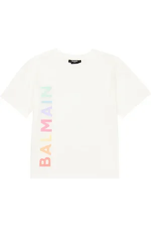 Balmain T-shirt in jersey di cotone con logo