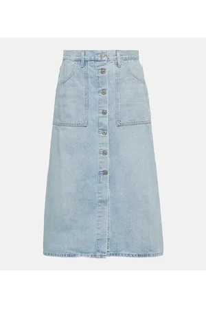 Citizens of Humanity Gonna midi Anouk in denim a vita alta