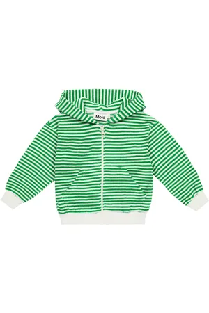 Molo Felpa Mel in misto cotone con zip e cappuccio