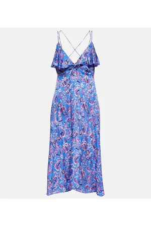 Isabel Marant Abito midi Paysa in misto seta
