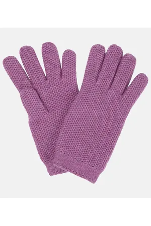 Loro Piana Guanti in crochet di cashmere