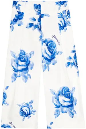 MONNALISA Pantaloni in cotone a gamba larga