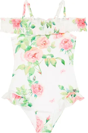 MONNALISA Costume intero con stampa floreale