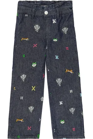 Kenzo Jeans Jungle Game con ricamo