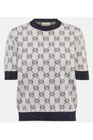 Gucci Top in cotone lamé GG