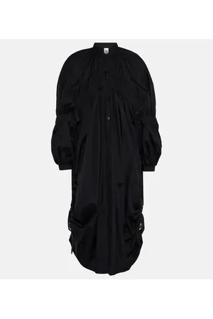 NOIR KEI NINOMIYA Abito midi in cotone drappeggiato