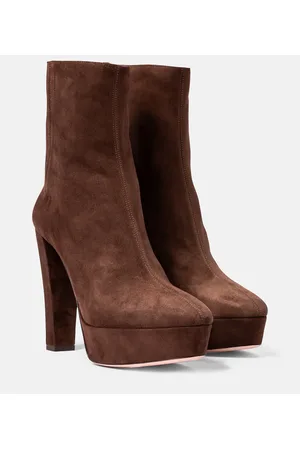 Aquazzura Stivaletti Saint Honoré 50 in suede con plateau