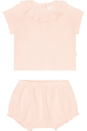 Il gufo Baby - Set di abito e culottes in cotone