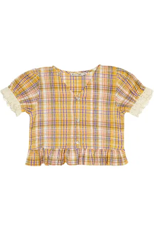 The New Society Top Andrea in misto cotone a quadri