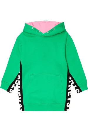 Stella McCartney Felpa in cotone con stampa e cappuccio