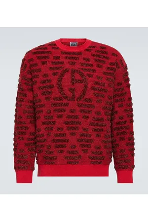 Giorgio Armani Pullover in jacquard di misto lana