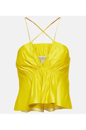 Dorothee Schumacher Top cropped in misto canapa