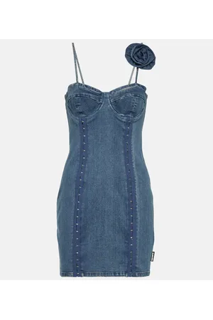 ROTATE Miniabito di jeans con applicazione