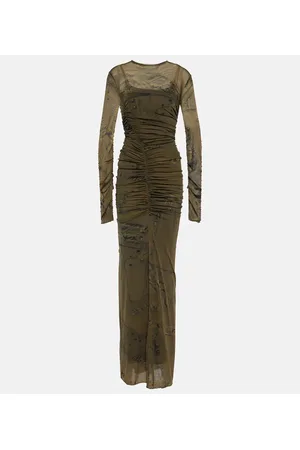 BLUMARINE Abito lungo in jersey con stampa