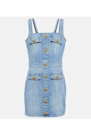 Balmain Miniabito in denim con cut-out
