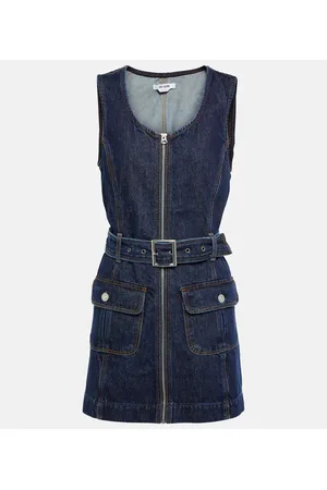 RE/DONE Miniabito di jeans con cintura
