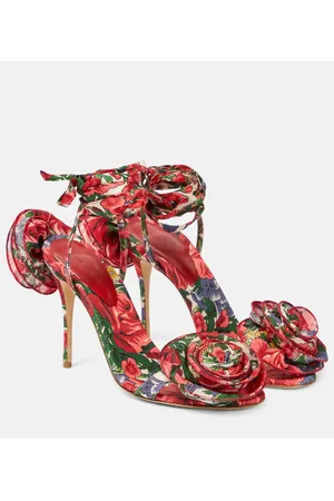 MAGDA BUTRYM Sandali slingback in raso con stampa