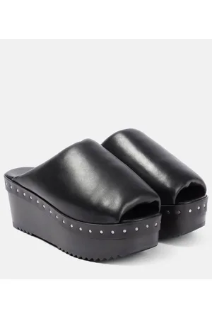 Rick Owens Sandali in pelle imbottita con platform