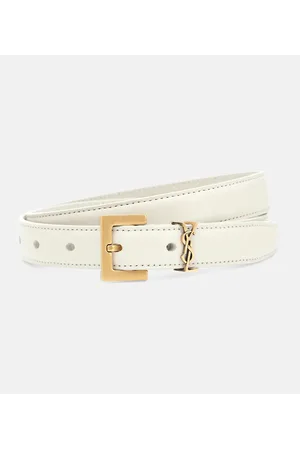 Saint Laurent Cintura slim Cassandre in pelle