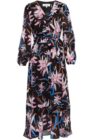 Diane von Furstenberg Abito midi Jaxson in crêpe con stampa