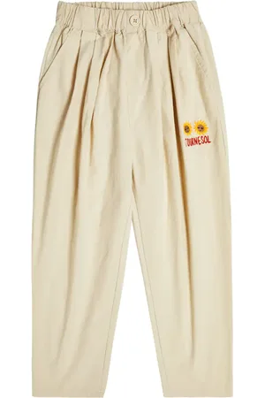 Jelly Mallow Pantaloni Tournesol in cotone con ricamo