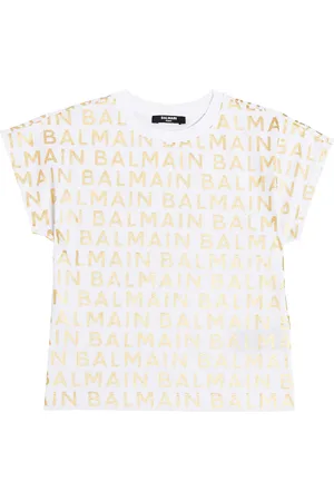 Balmain T-shirt in jersey di cotone con logo