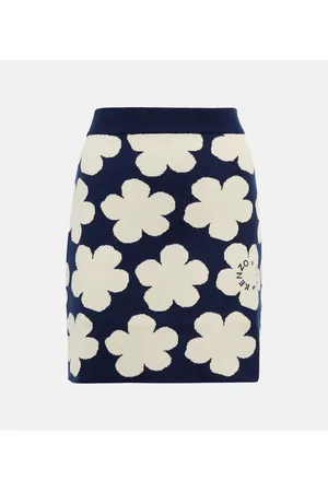 Kenzo Minigonna in misto lana con stampa floreale