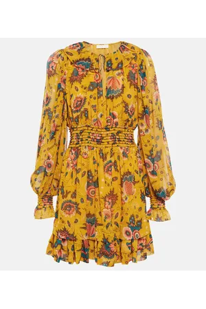 ULLA JOHNSON Miniabito Adara in chiffon di seta