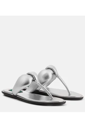 Puccini Sandali infradito in pelle metallizzata