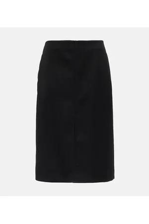 Jil Sander Gonna midi in lana vergine