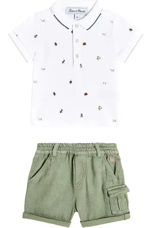 Tartine Et Chocolat Polo e shorts in cotone