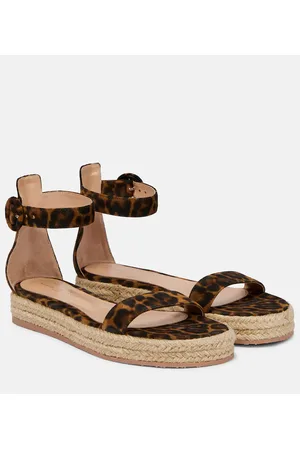 Gianvito Rossi Sandali espadrillas con platform in suede