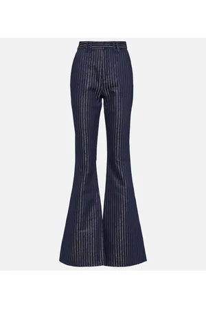 Balmain Jeans flared in Lurex® a righe