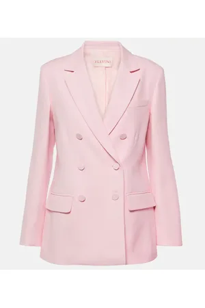 VALENTINO Blazer doppiopetto in lana e seta