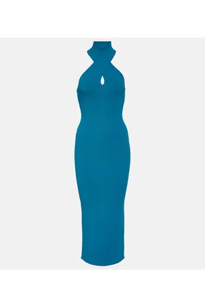 Alaïa Alaïa Abito midi con scollo all