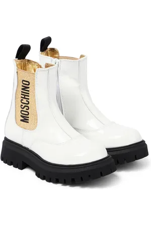Moschino Stivali in vernice con logo