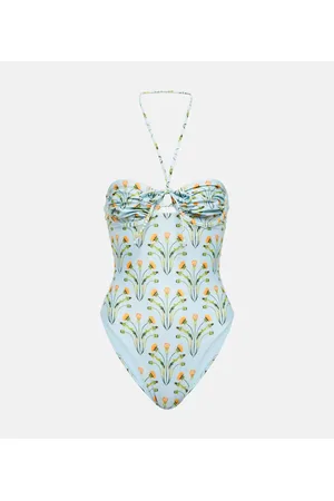 Agua by Agua Bendita Costume intero Sándalo con stampa