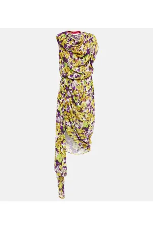 DRIES VAN NOTEN Abito midi arricciato