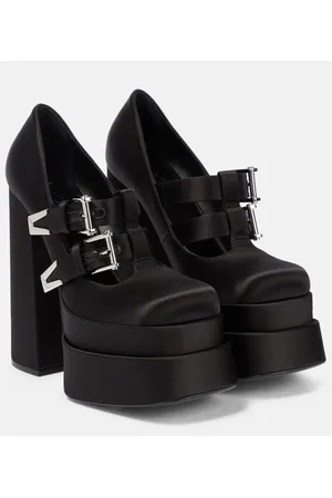 VERSACE Pumps con plateau Medusa Aevitas in raso