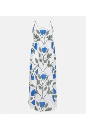 Juliet Dunn Abito midi in cotone con stampa