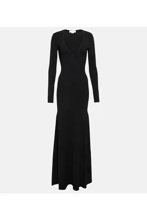 Victoria Beckham Abito lungo in maglia con scollo a V