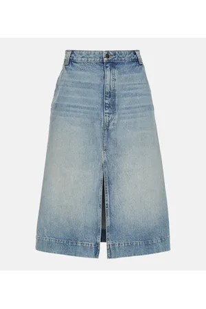 Khaite Gonna midi di jeans Charlene