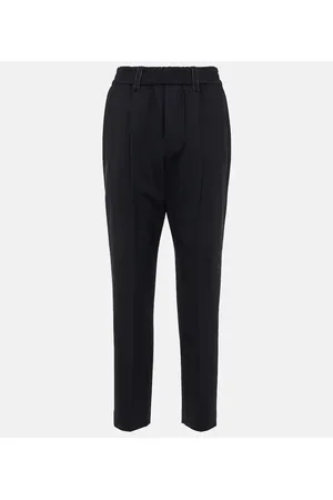Brunello Cucinelli Pantaloni in misto lana a vita alta