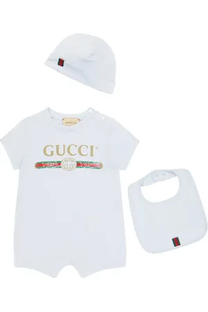Gucci Baby - Body, bavaglino e berretto in cotone