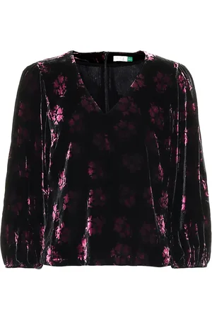 RIXO London Top Millie in velluto