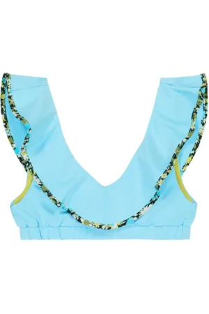 Marysia Top bikini Piana con volant