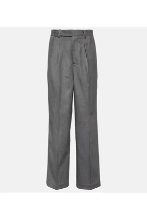 JACQUES WEI Pantaloni regular in twill di misto lana